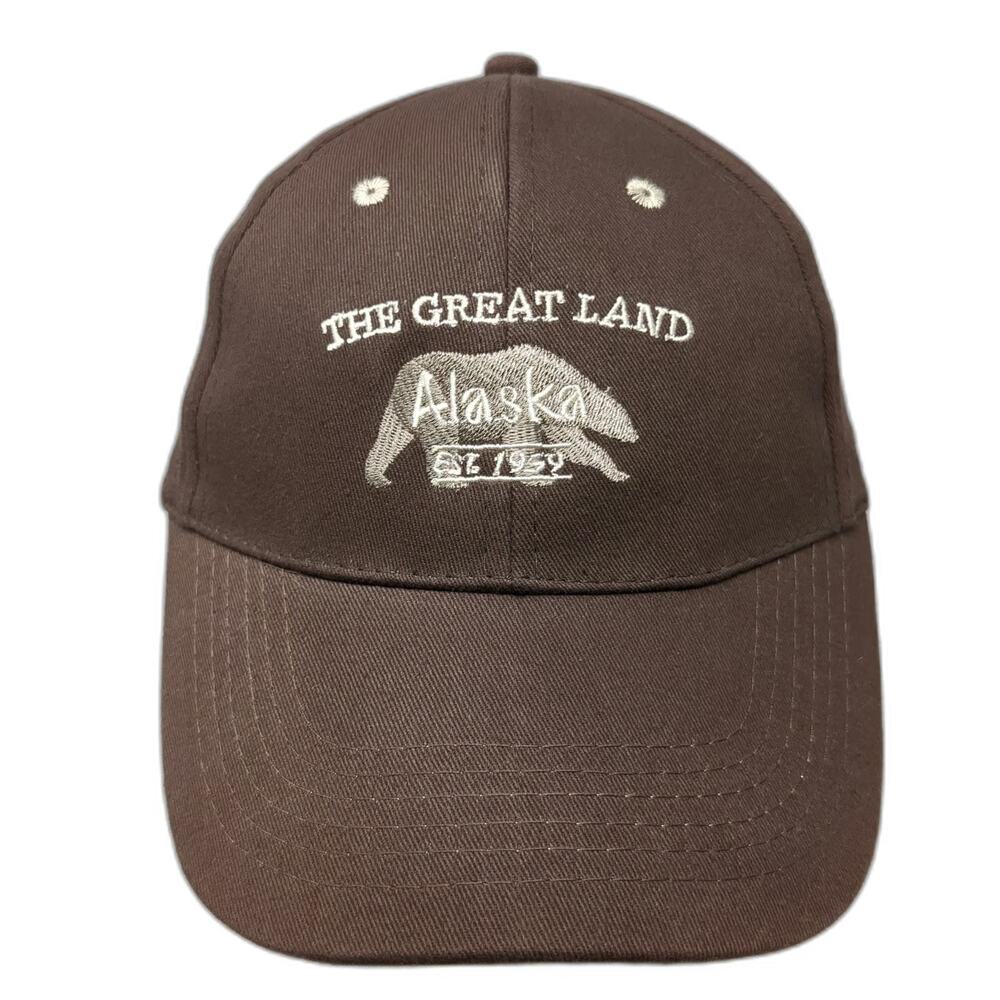 Arctic Circle Brown Baseball Cap One Size Alaska Bear Graphic Strapback Hat